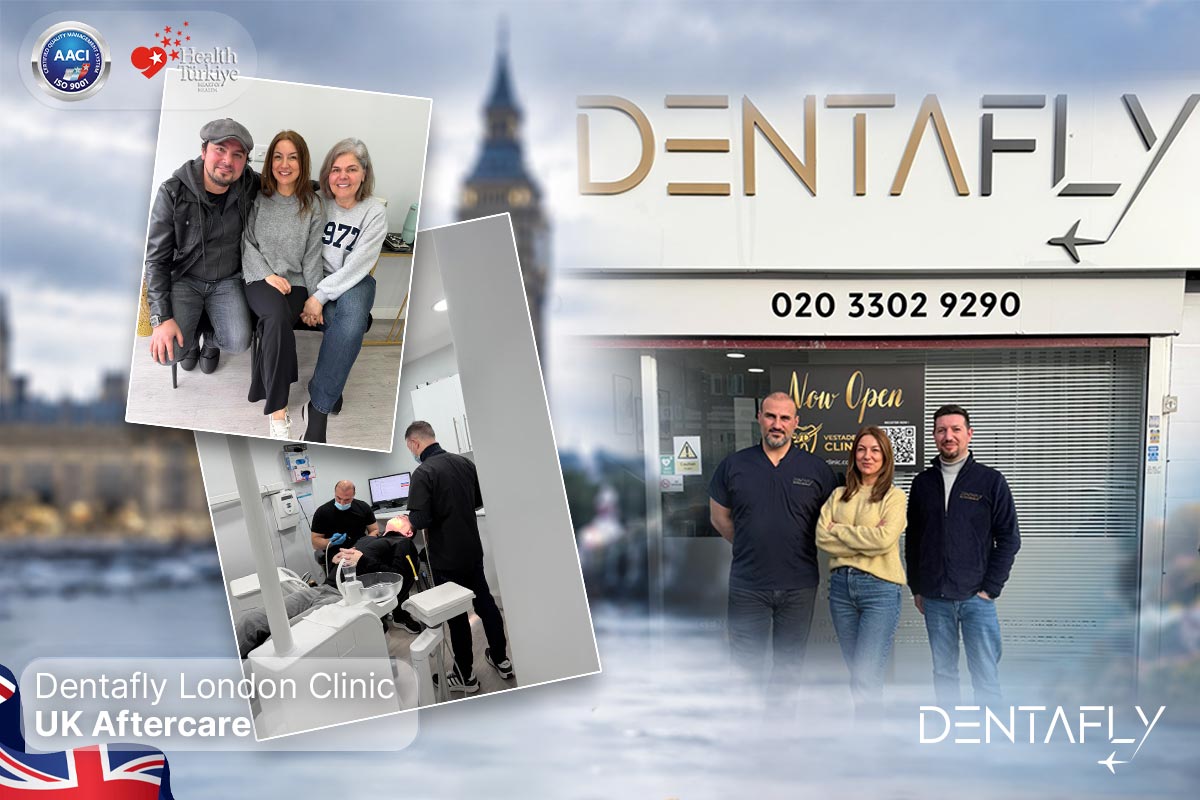 Dentafly London NW9 clinic UK aftercare smile makeover six month review GDC registered cosmetic dentistry follow up appointment