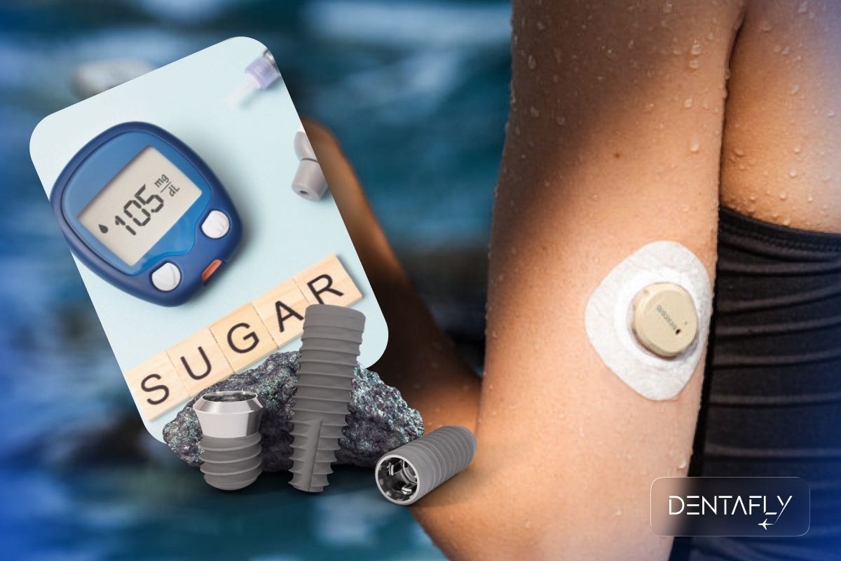 Diabetes implant screening blood test CBCT scan HbA1c assessment at Dentafly Antalya consultation